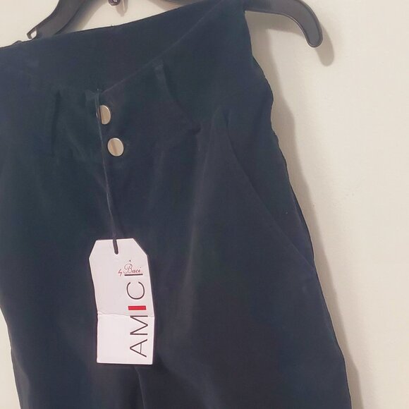 AMIC by Baci- Women "Palazzo Velvet Pants" Designed & Made in Italy- Size: XS - Picture 8 of 13